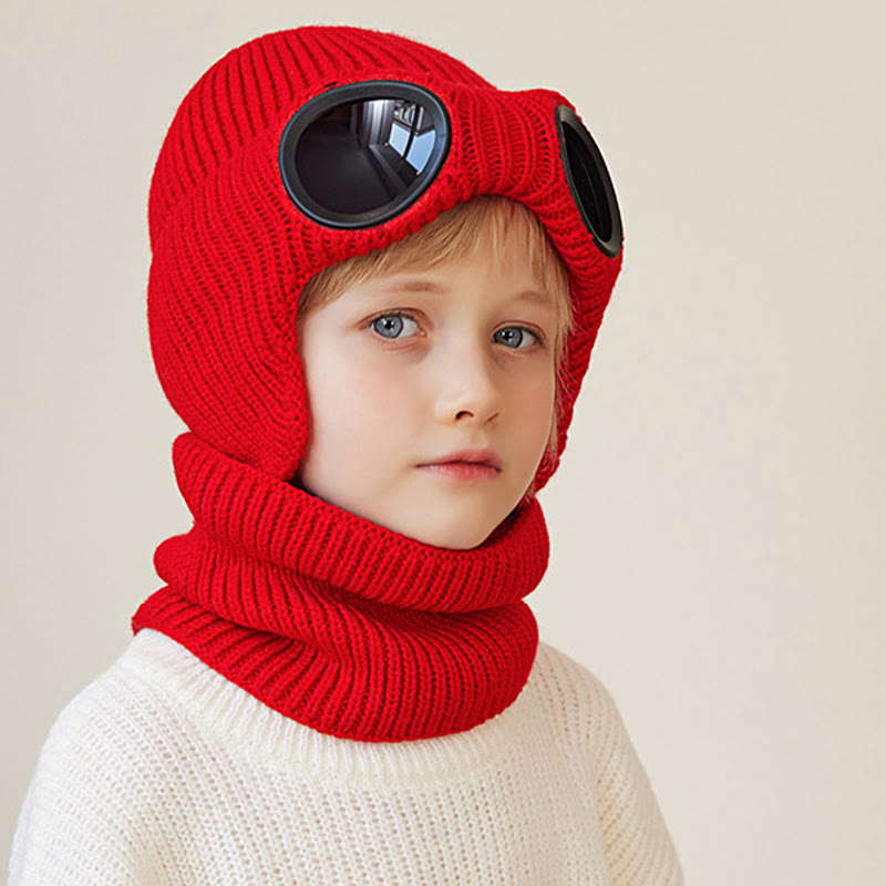 Écharpe unisexe, bonnet et lunettes de protection - image 3