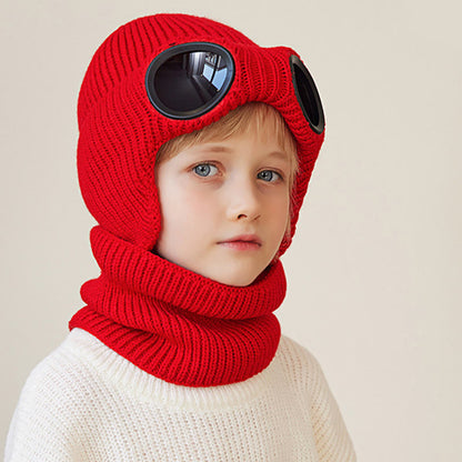 Écharpe unisexe, bonnet et lunettes de protection - image 3