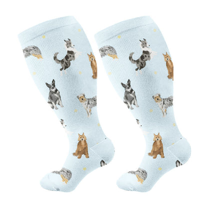 Chaussettes de compression pour chien paresseux grande taille (3 paires) - Bleu clair (1 paire) - 4XL - image 6