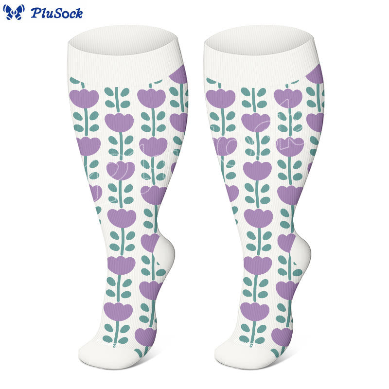 Chaussettes de compression Trio Flora grandes tailles - image 10
