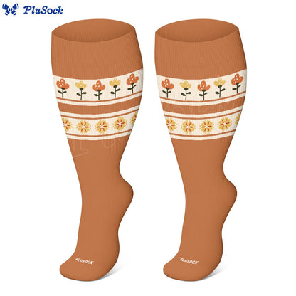 Chaussettes de compression classiques à losanges grandes tailles (3 paires) - image 3