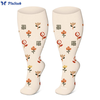 Chaussettes de compression classiques à losanges grandes tailles (3 paires) - image 2