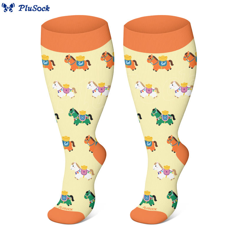 Chaussettes de compression Lucky Pony grandes tailles (3 paires) - image 4