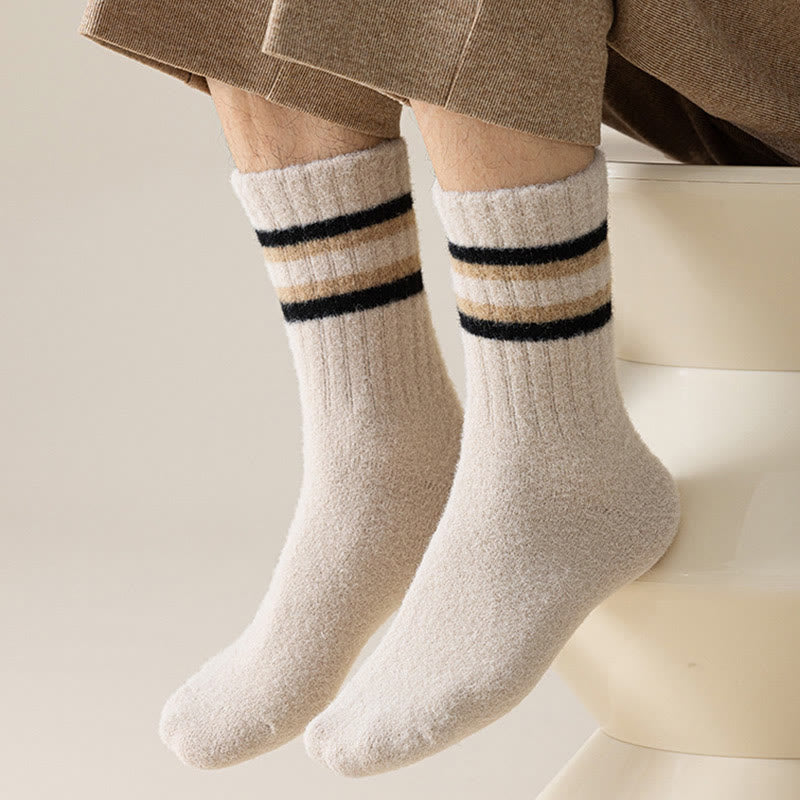 Chaussettes courtes à rayures parallèles bicolores (3 paires) - image 16