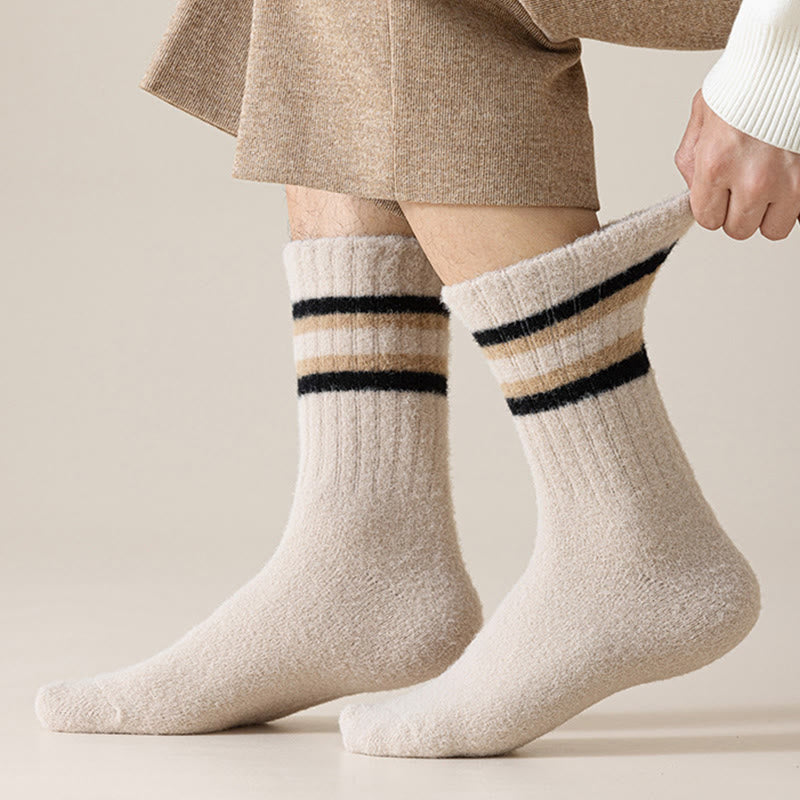 Chaussettes courtes à rayures parallèles bicolores (3 paires) - image 1