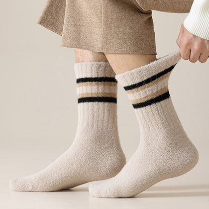Chaussettes courtes à rayures parallèles bicolores (3 paires) - image 1