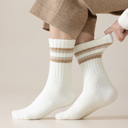 Chaussettes courtes à rayures parallèles bicolores (3 paires) - image 5