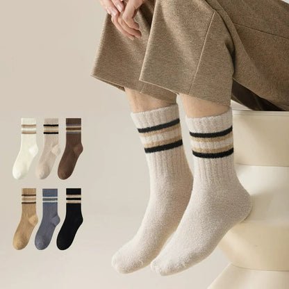 Chaussettes courtes à rayures parallèles bicolores (3 paires) - image 8