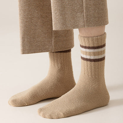 Chaussettes courtes à rayures parallèles bicolores (3 paires) - image 3