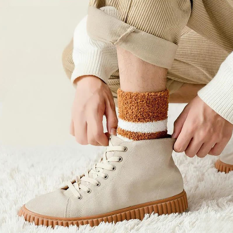 Chaussettes courtes à larges rayures douces (5 paires) - image 12