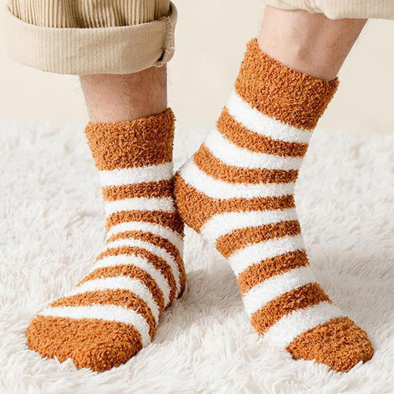Chaussettes courtes à larges rayures douces (5 paires) - image 2