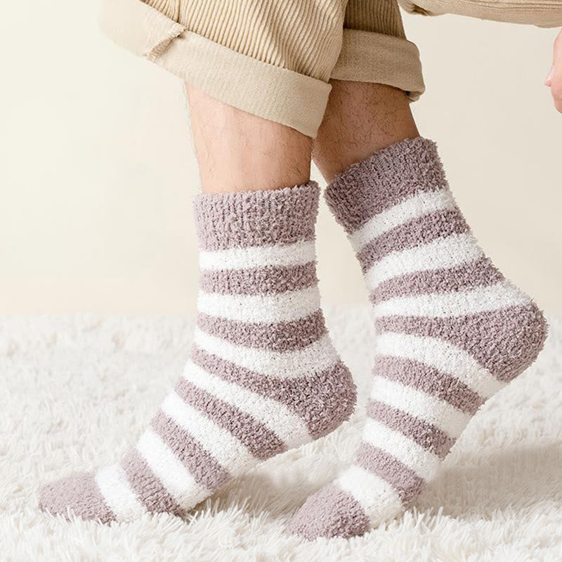 Chaussettes courtes à larges rayures douces (5 paires) - image 5