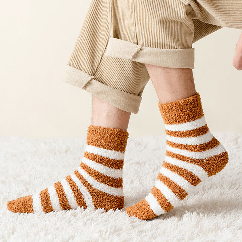 Chaussettes courtes à larges rayures douces (5 paires) - image 3