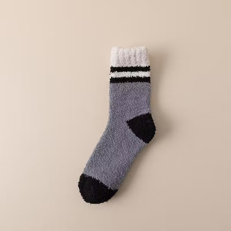 Chaussettes d'hiver en polaire (7 paires) - Gris foncé - EU39-44(US6-10) - image 11