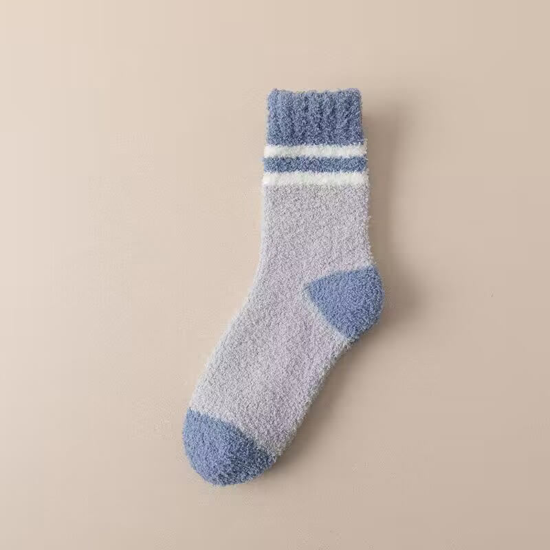 Chaussettes d'hiver en polaire (7 paires) - Bleu royal - EU39-44(US6-10) - image 16