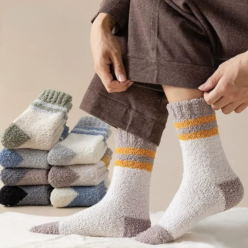 Chaussettes d'hiver en polaire (7 paires) - Multicolore - EU39-44(US6-10) - image 10