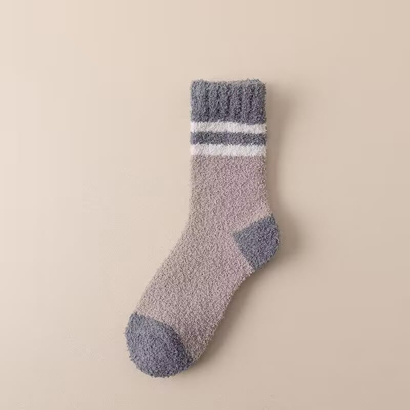 Chaussettes d'hiver en polaire (7 paires) - Gris - EU39-44(US6-10) - image 14