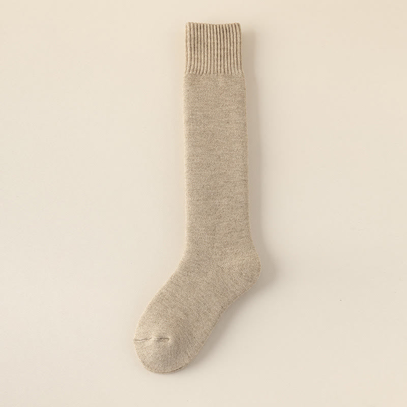 Chaussettes hautes chaudes en cachemire - Chameau - EU39-44(US6-10) - image 15