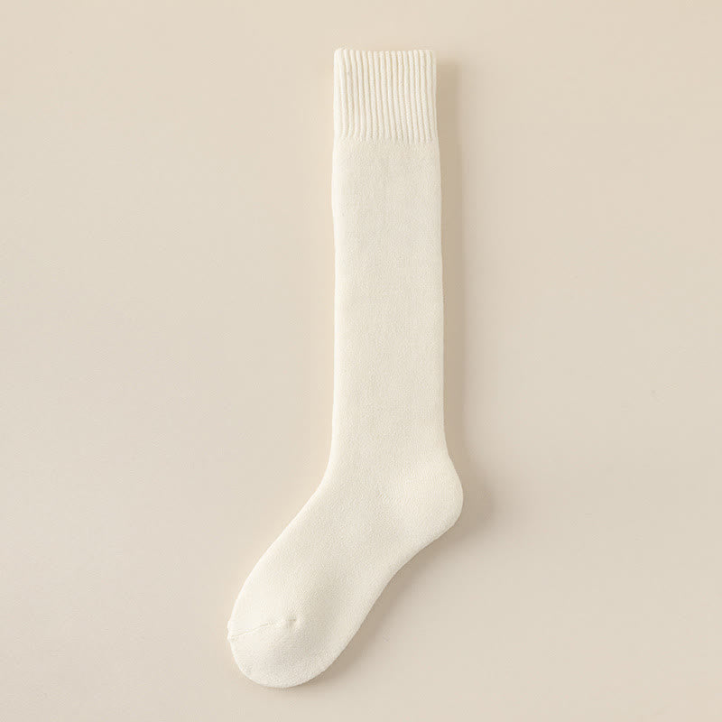 Chaussettes hautes chaudes en cachemire - Blanc - EU39-44(US6-10) - image 13