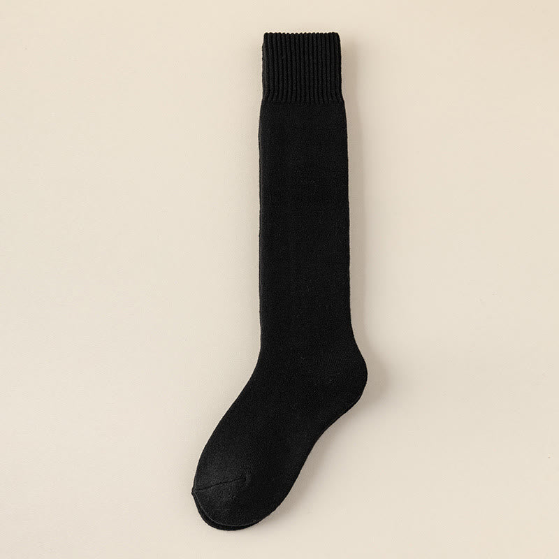 Chaussettes hautes chaudes en cachemire - Noir - EU39-44(US6-10) - image 14