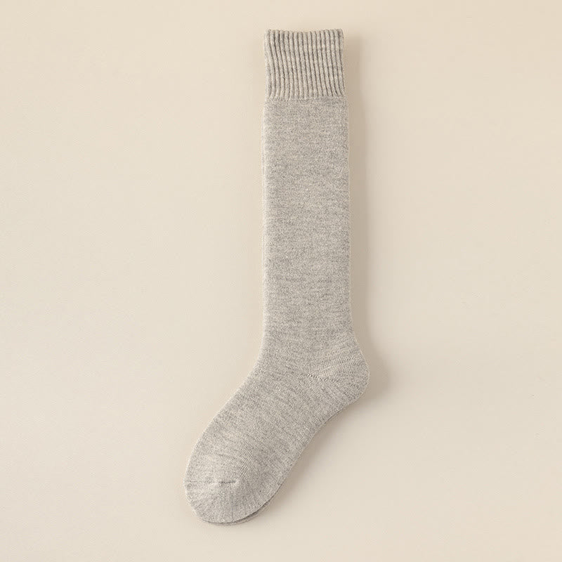 Chaussettes hautes chaudes en cachemire - Gris - EU39-44(US6-10) - image 17