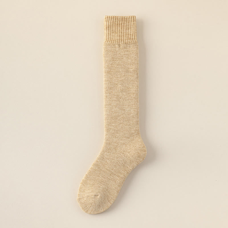 Chaussettes hautes chaudes en cachemire - Kaki - EU39-44(US6-10) - image 19