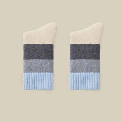 Chaussettes hautes extra épaisses en cachemire (4 paires) - Bleu - EU36-40(US3-7) - image 12