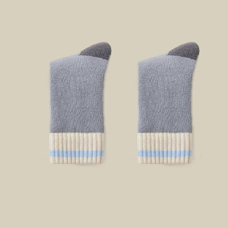 Chaussettes hautes extra épaisses en cachemire (4 paires) - Gris - EU36-40(US3-7) - image 10