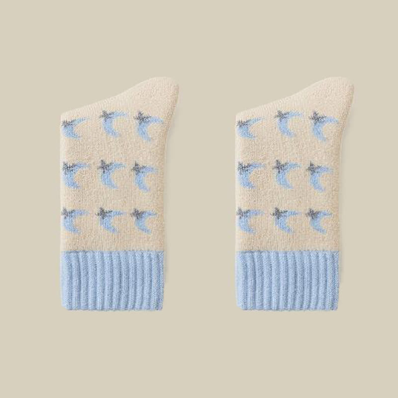 Chaussettes hautes extra épaisses en cachemire (4 paires) - Abricot - EU36-40(US3-7) - image 9