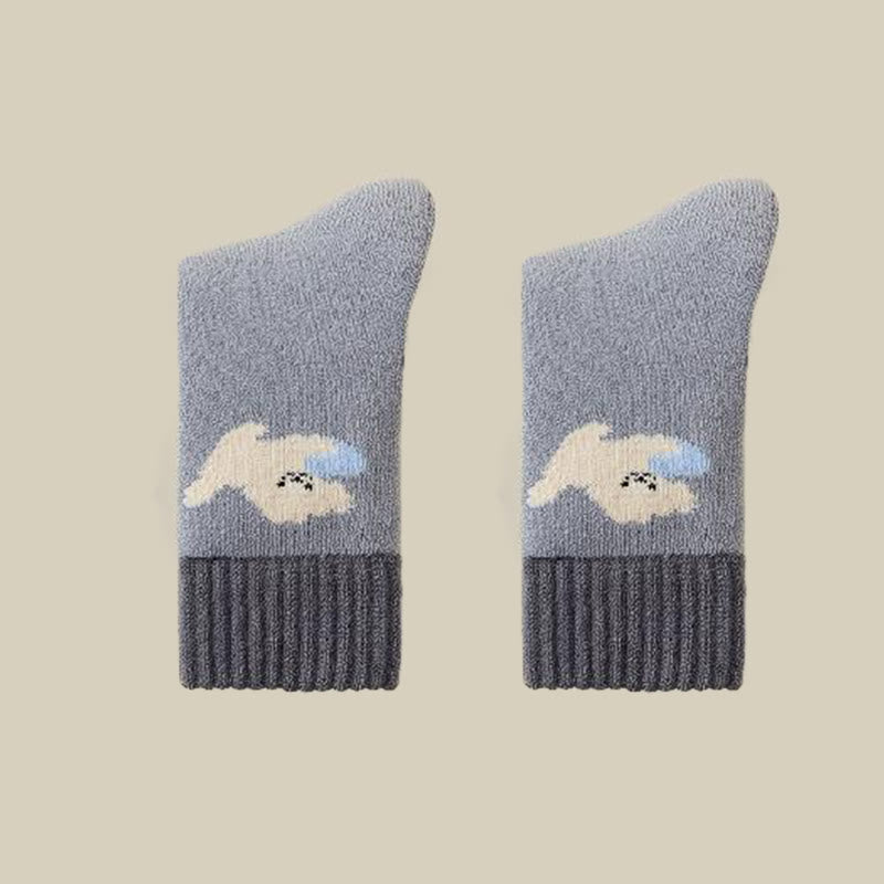 Chaussettes hautes extra épaisses en cachemire (4 paires) - Chien - EU36-40(US3-7) - image 11