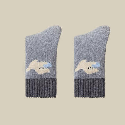 Chaussettes hautes extra épaisses en cachemire (4 paires) - Chien - EU36-40(US3-7) - image 11