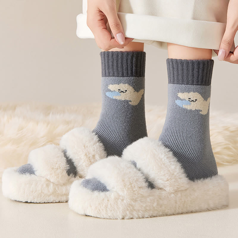 Chaussettes hautes extra épaisses en cachemire (4 paires) - image 6