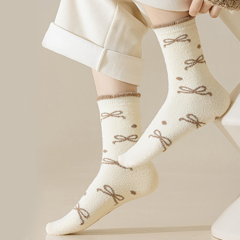 Chaussettes courtes chaudes à nœud papillon (5 paires) - image 6