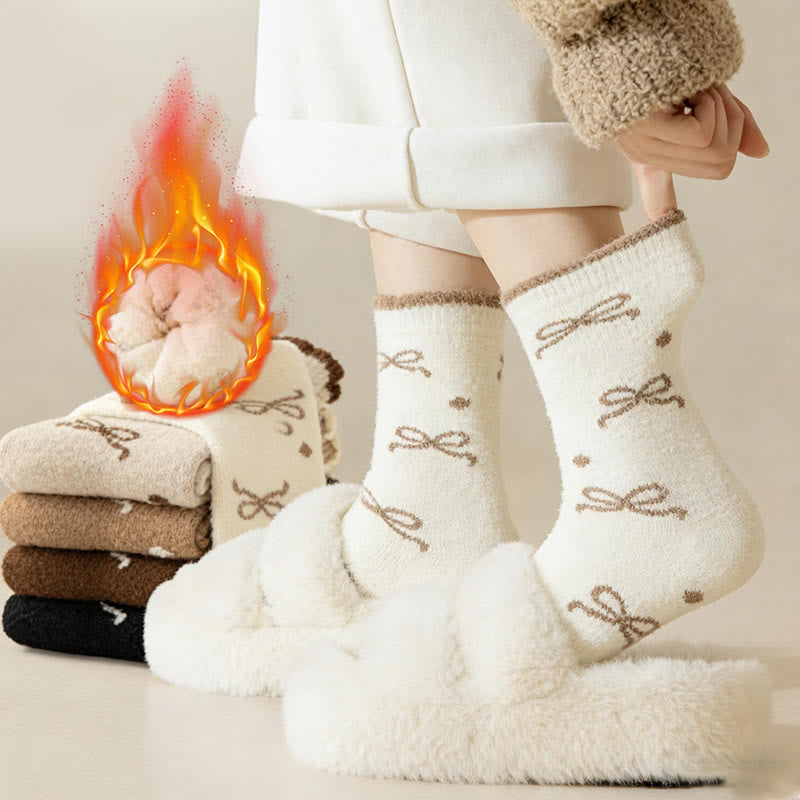 Chaussettes courtes chaudes à nœud papillon (5 paires) - image 8