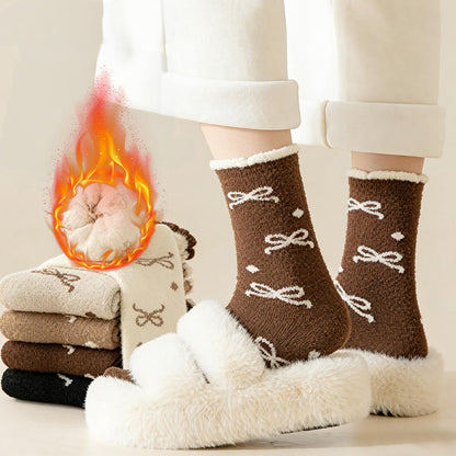 Chaussettes courtes chaudes à nœud papillon (5 paires) - image 9