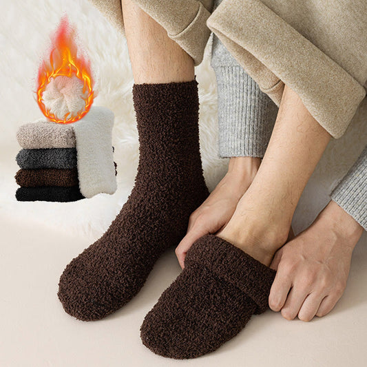 Chaussettes mi-mollet en polaire corail unie (6 paires) - image 0