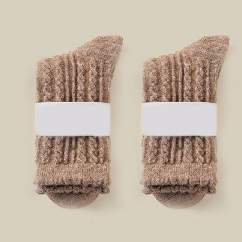 Chaussettes douces et moelleuses (3 paires) - Café - EU36-40(US3-7) - image 10