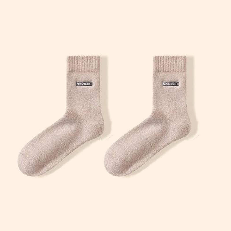 Chaussettes chaudes quart de pouce (4 paires) - Kaki - EU39-44(US6-10) - image 13