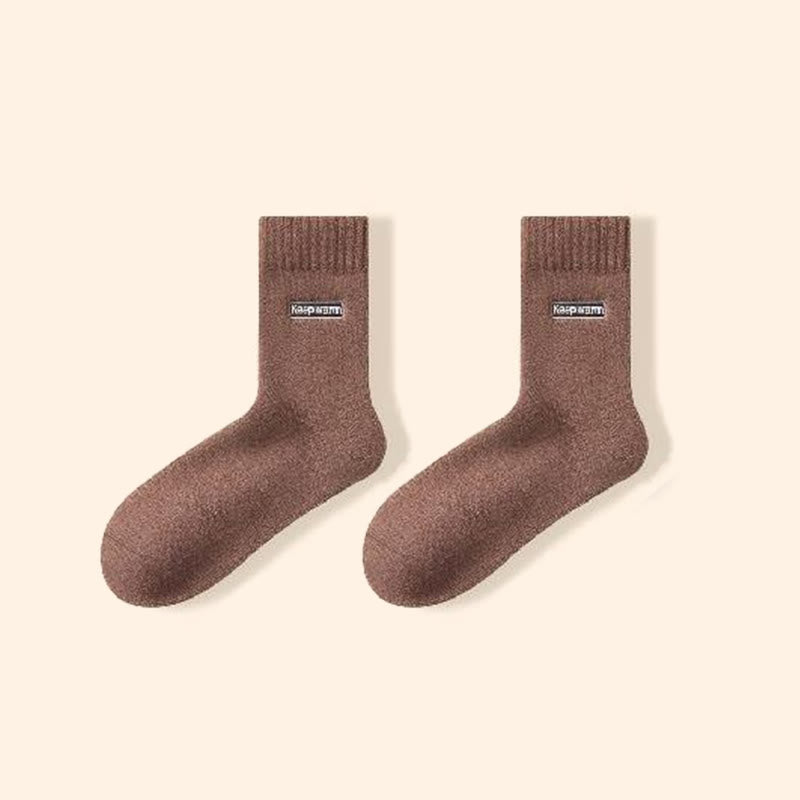 Chaussettes chaudes quart de pouce (4 paires) - Café - EU39-44(US6-10) - image 17