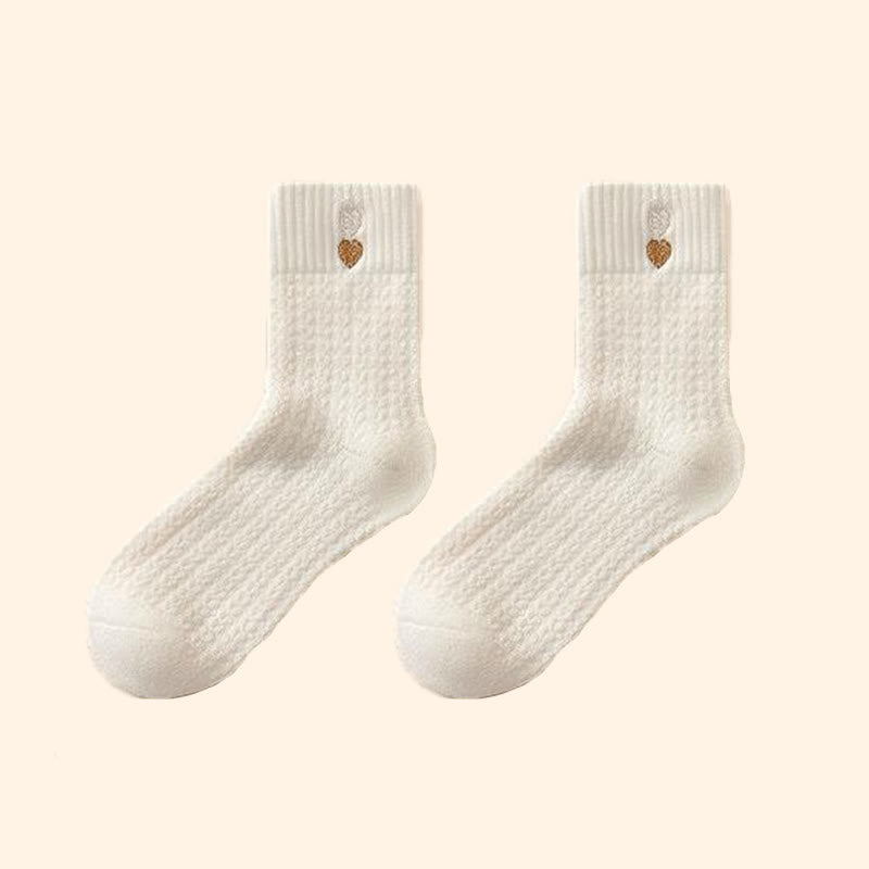 Chaussettes à motif cœur (3 paires) - Blanc - EU36-40(US3-7) - image 13