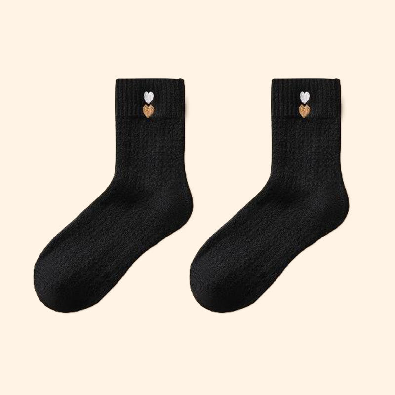 Chaussettes à motif cœur (3 paires) - Noir - EU36-40(US3-7) - image 14
