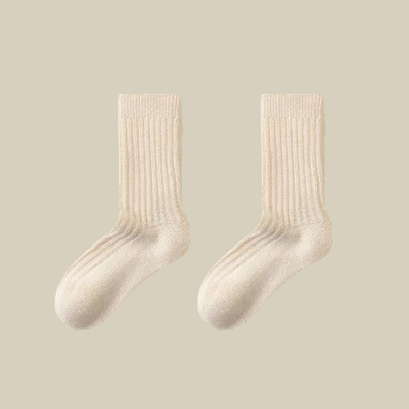 Chaussettes basses en laine de mouton douce (3 paires) - Beige - EU39-44(US6-10) - image 10