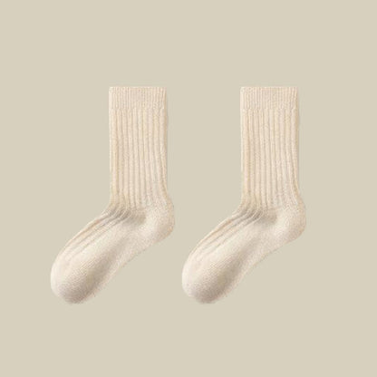 Chaussettes basses en laine de mouton douce (3 paires) - Beige - EU39-44(US6-10) - image 10
