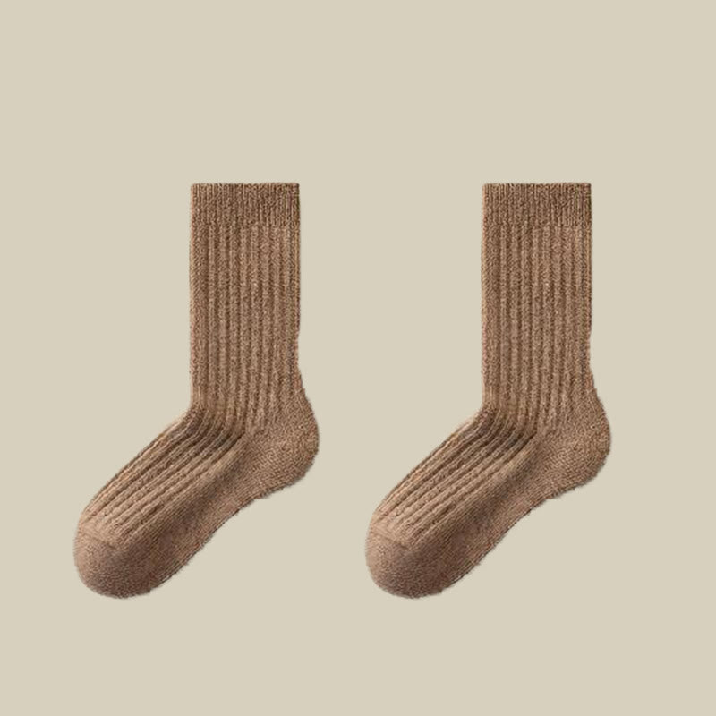Chaussettes basses en laine de mouton douce (3 paires) - Kaki - EU39-44(US6-10) - image 14