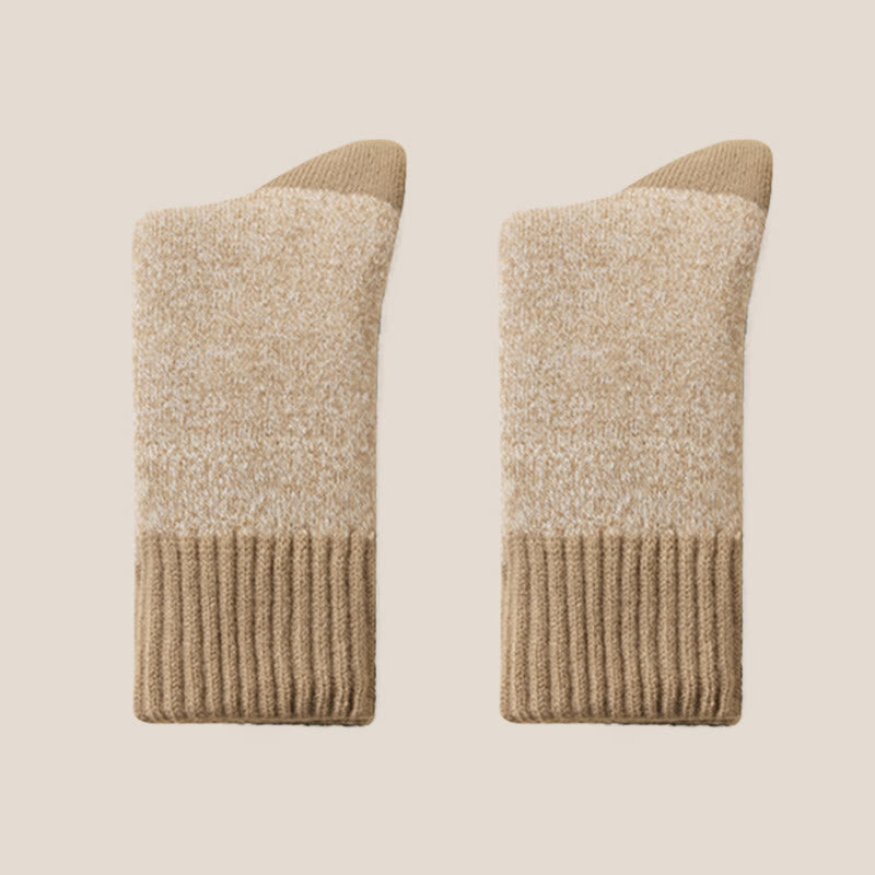 Chaussettes chaudes en cachemire (2 paires) - Kaki - EU39-44(US6-10) - image 8