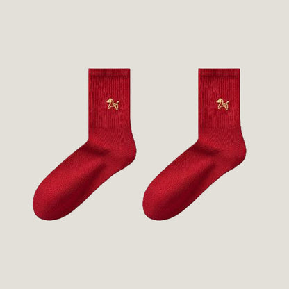 Chaussettes rouges porte-bonheur (5 paires) - image 11