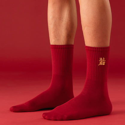 Chaussettes rouges porte-bonheur (5 paires) - image 6