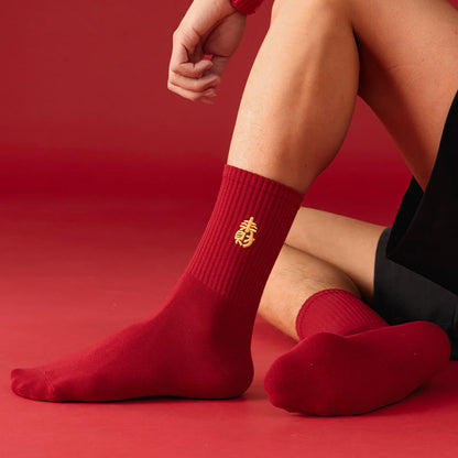 Chaussettes rouges porte-bonheur (5 paires) - image 7