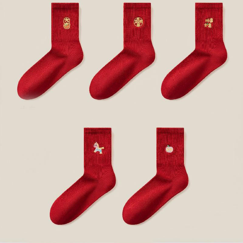 Chaussettes courtes Best Wishes (5 paires) - Multicolore - EU36-40(US3-7) - image 11