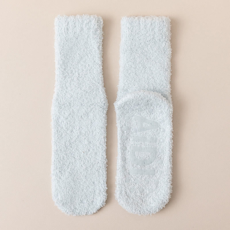 Chaussettes de nuit à semelle antidérapante (4 paires) - Bleu clair - EU36-40(US3-7) - image 24